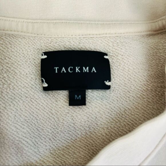 TACKMA THE GAME IS EVERYTHING CREW SWEATSHIRT, OFF WHITE, MEDIUM, UNISEX, NWOT‎ - Picture 6 of 11